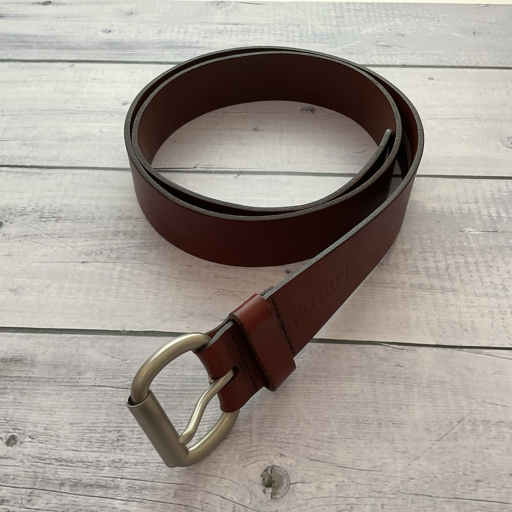Fossil Belt Brown Genuine Leather Mens 44 / 110 Casual MB308320044